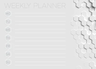 Tablica suchościeralna Weekly planner 423