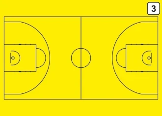 Tablica trenerska taktyczna suchościeralna 188 koszykówka