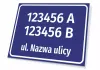 Tabliczka adresowa z ulicą i numerem domu