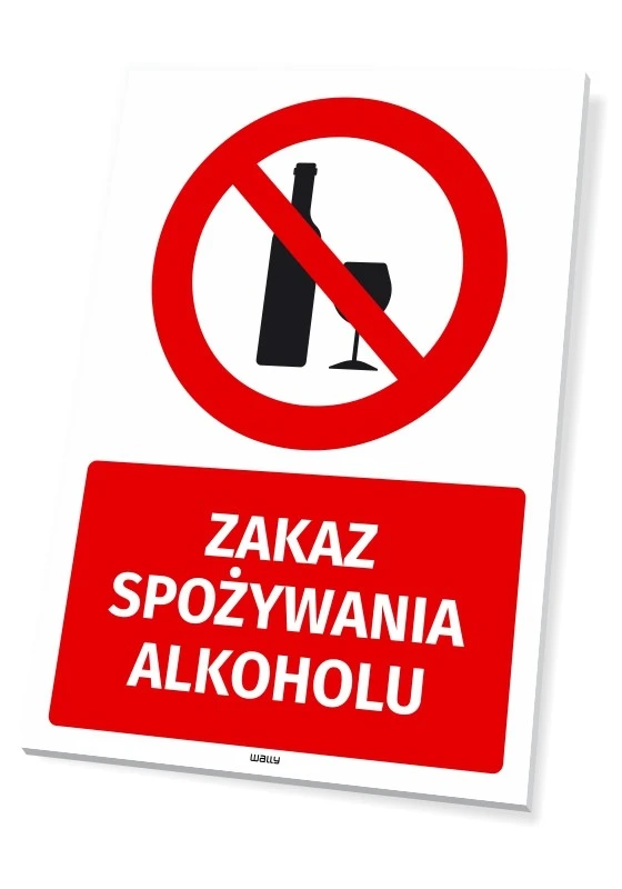 Tabliczka BHP Zakaz spożywania alkoholu