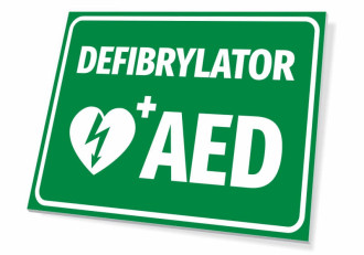 Tabliczka Defibrylator AED T562