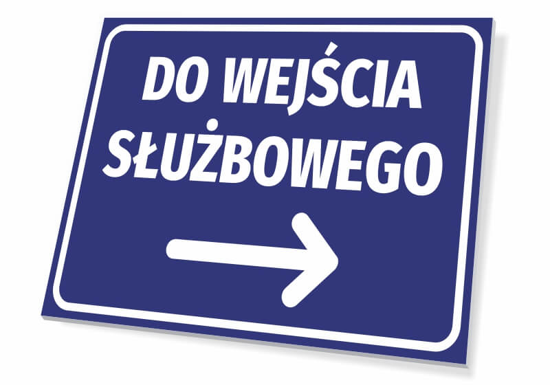 Tabliczka Do wejścia służbowego T592