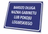 Tabliczka Gabinet, pokój lekarski, z polem na nazwę