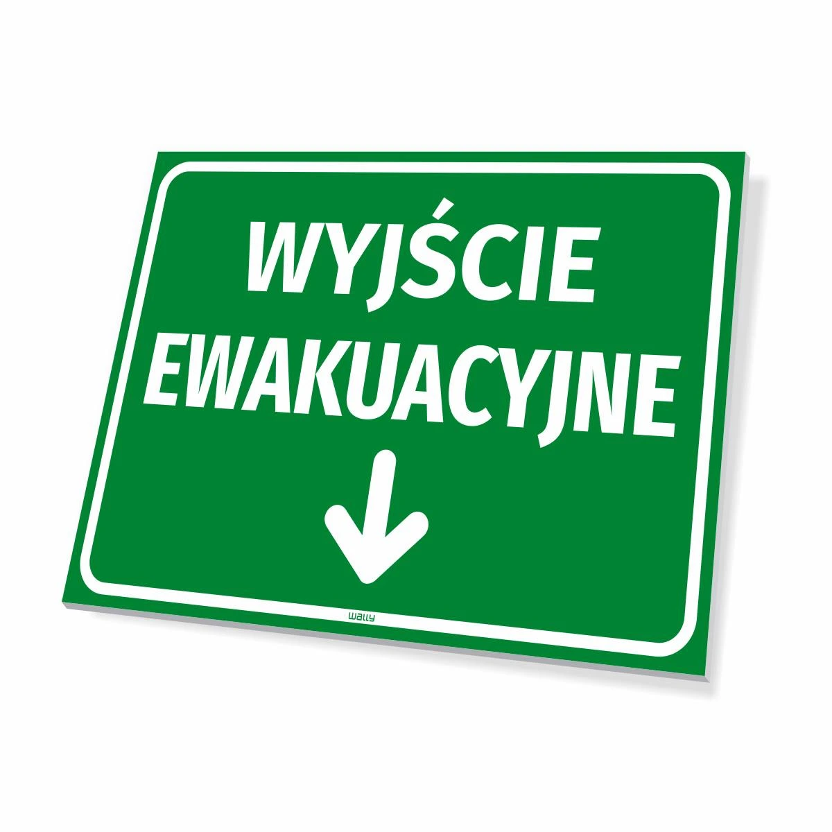 Tabliczka Informacyjna Wyjście ewakuacyjne Strzałka w dół