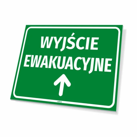 Tabliczka Informacyjna Wyjście ewakuacyjne Strzałka w górę