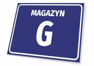 Tabliczka Magazyn wraz z numerem, oznaczeniem literowym