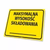 Tabliczka magazynowa: Maksymalna wysokość składowania