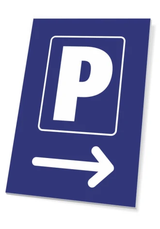 Tabliczka Parking kierunek w prawo