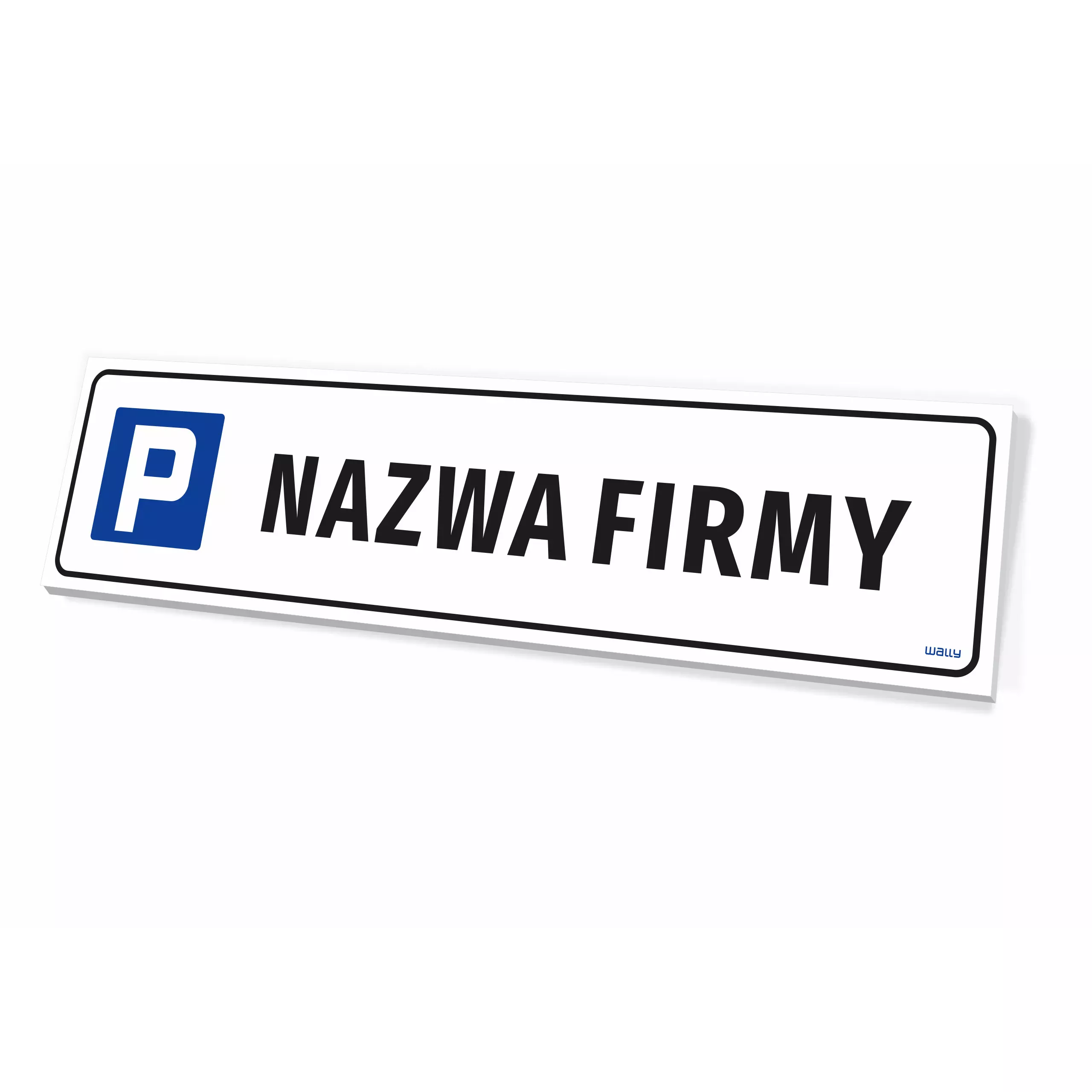 Tabliczka parkingowa, nazwa firmy