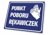 Tabliczka Punkt poboru rękawiczek