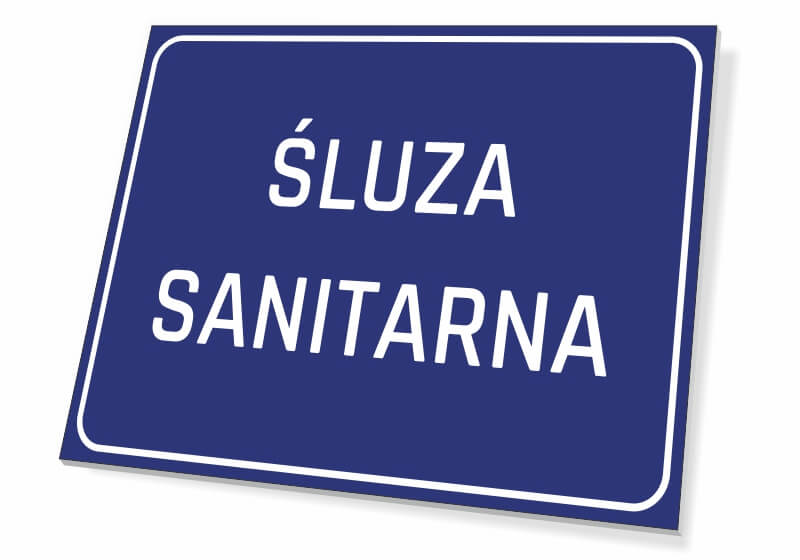 Tabliczka Śluza sanitarna