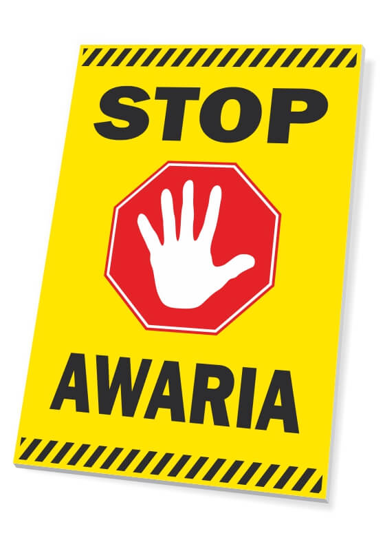 Tabliczka Stop, awaria