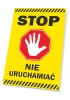 Tabliczka Stop, nie uruchamiać