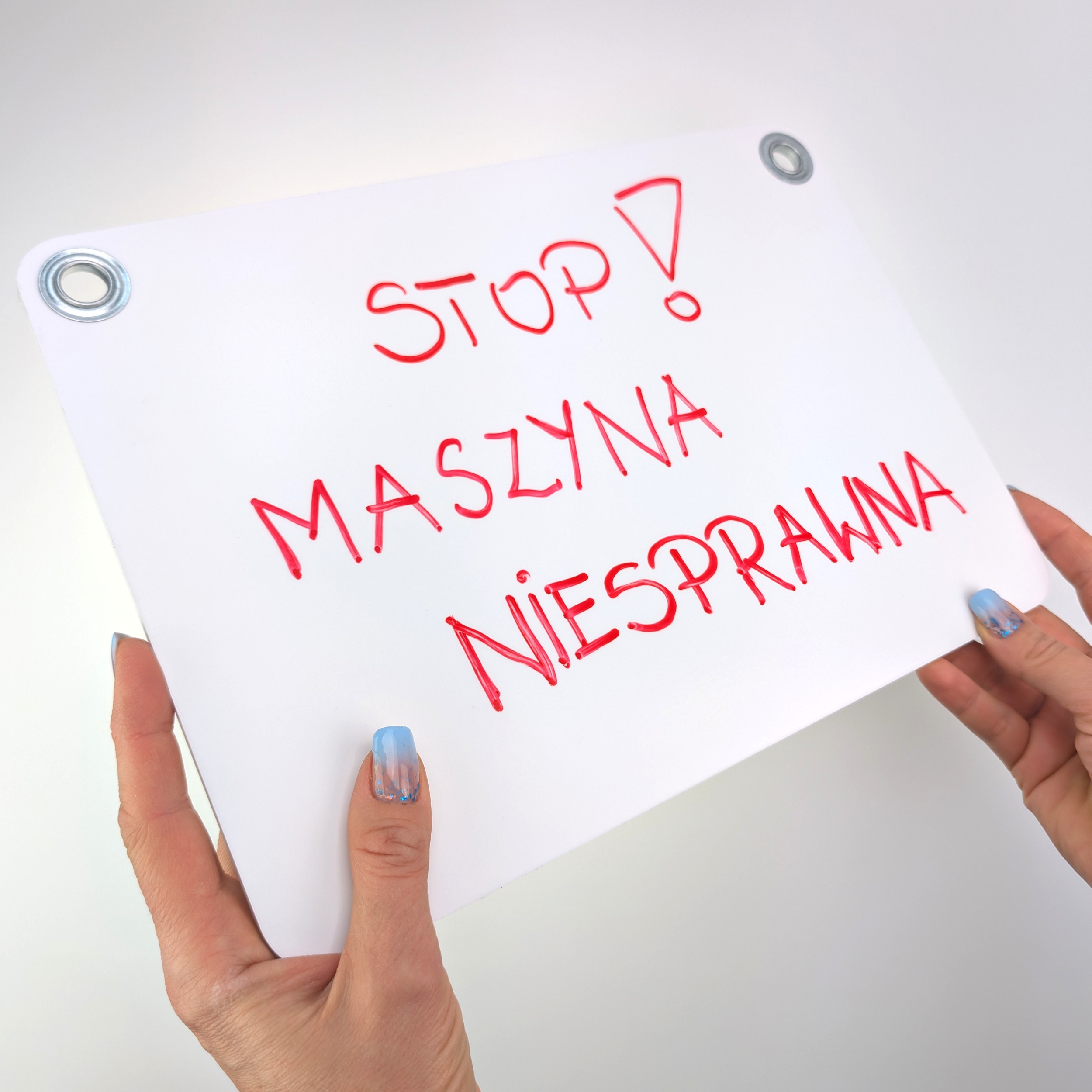 Tabliczka suchościeralna A4 do zawieszenia