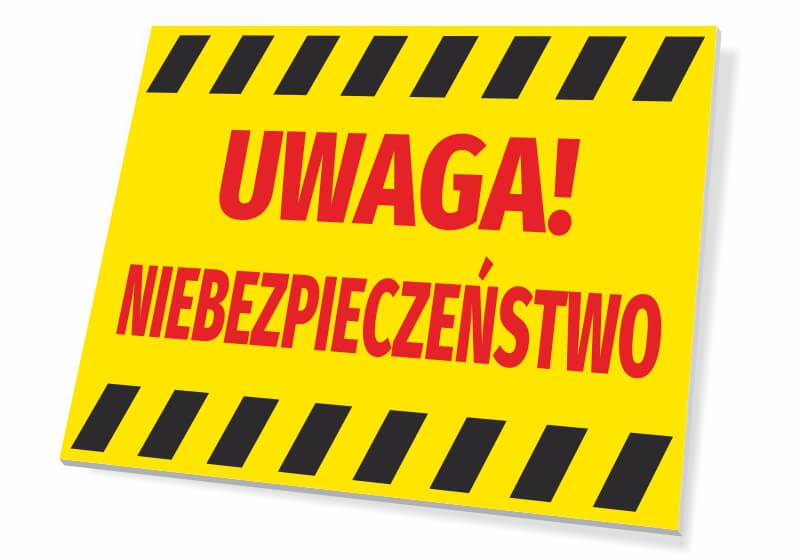 Tabliczka Uwaga niebezpieczeństwo