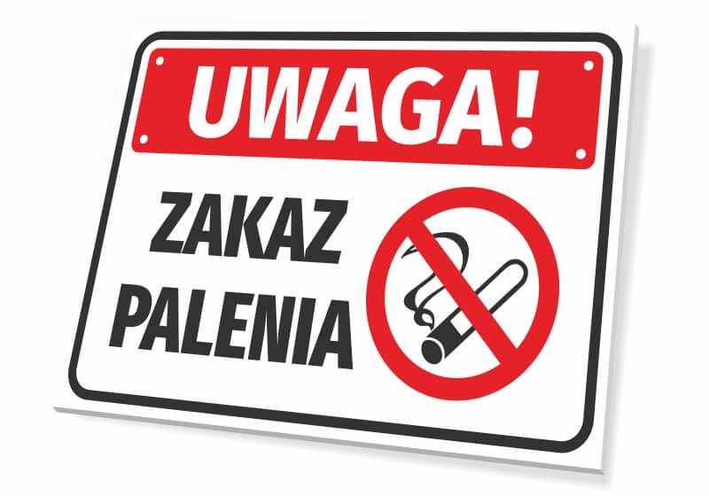 Tabliczka Uwaga zakaz palenia