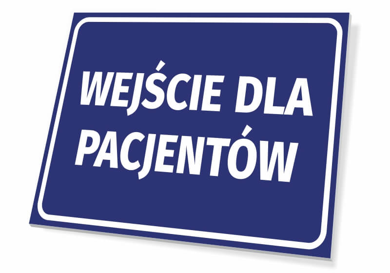 Tabliczka Wejście dla pacjentów