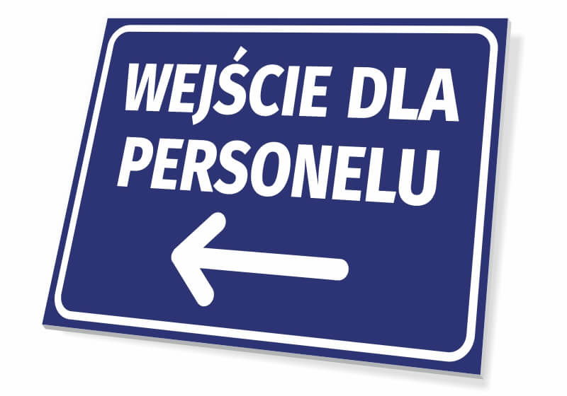 Tabliczka Wejście dla personelu