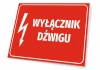 Tabliczka Wyłącznik dźwigu