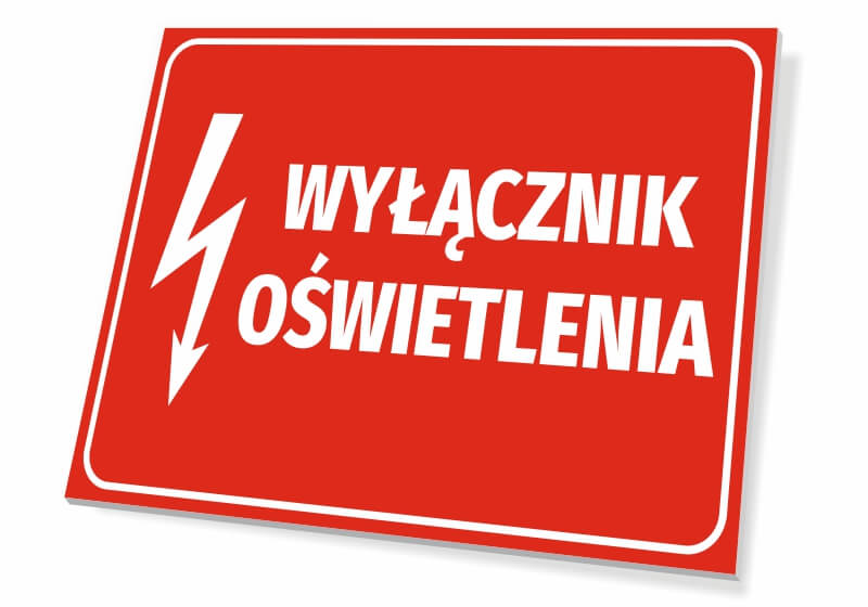 Tabliczka Wyłącznik oświetlenia