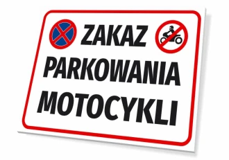 Tabliczka Zakaz parkowania motocykli