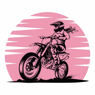Tapeta dla młodzieży Dziewczyna, motocross 0449