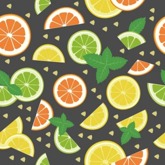 Tapeta do jadalni Cytryny, limonki, pomarańcze 0267