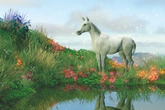 Tapeta do pokoju dziecięcego unicorn 069