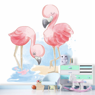 Tapeta do pokoju dziecka Flamingi 0494