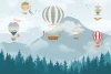 Tapeta dziecięca Balony na tle górskiego krajobrazu 0530 DW
