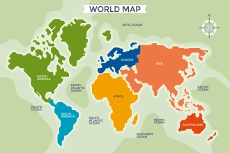 Tapeta Mapa świata kontynentów 0139