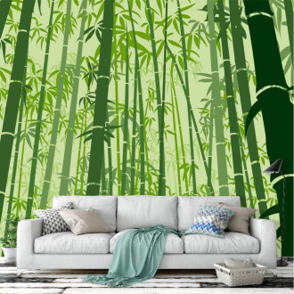 Tapeta na ścianę Bambusy, las 0497