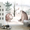 Tapeta na ścianę do pokoju chłopca, dziewczynki, Misie. drzewa 0526 DW