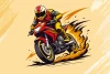 Tapeta na ścianę Motocykl wyścigowy 0551