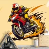 Tapeta na ścianę Motocykl wyścigowy 0551
