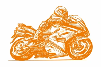 Tapeta na ścianę Sportowy motocykl wyścigowy 0363