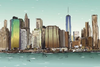 Tapeta Nowy Jork, panorama miasta 0345