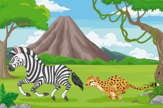 Tapeta Zebra, geopard 0135