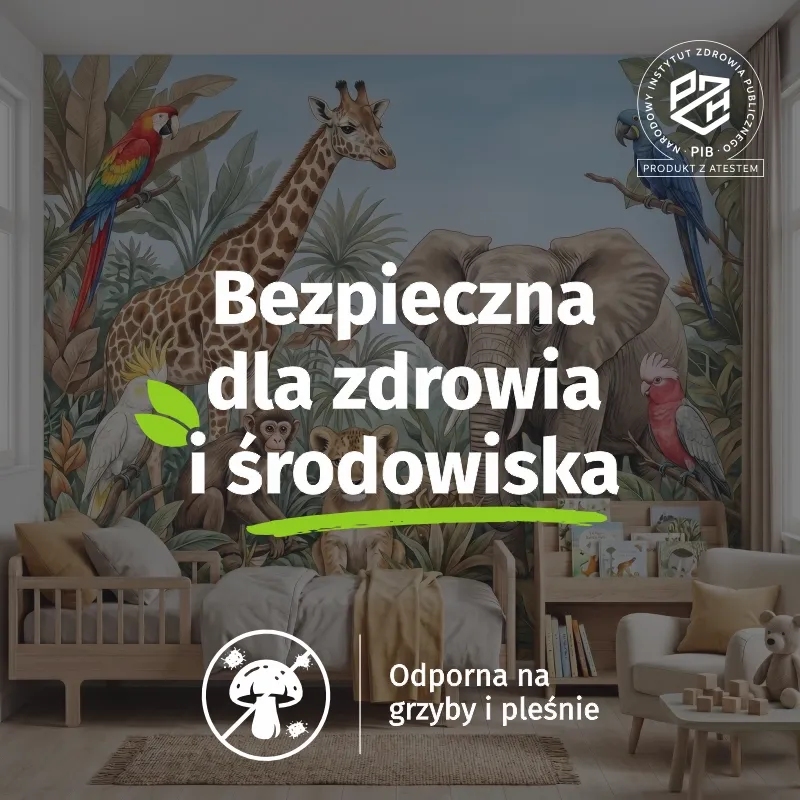 Fototapeta z atestem PZH bezpieczna dla zdrowia i środowiska