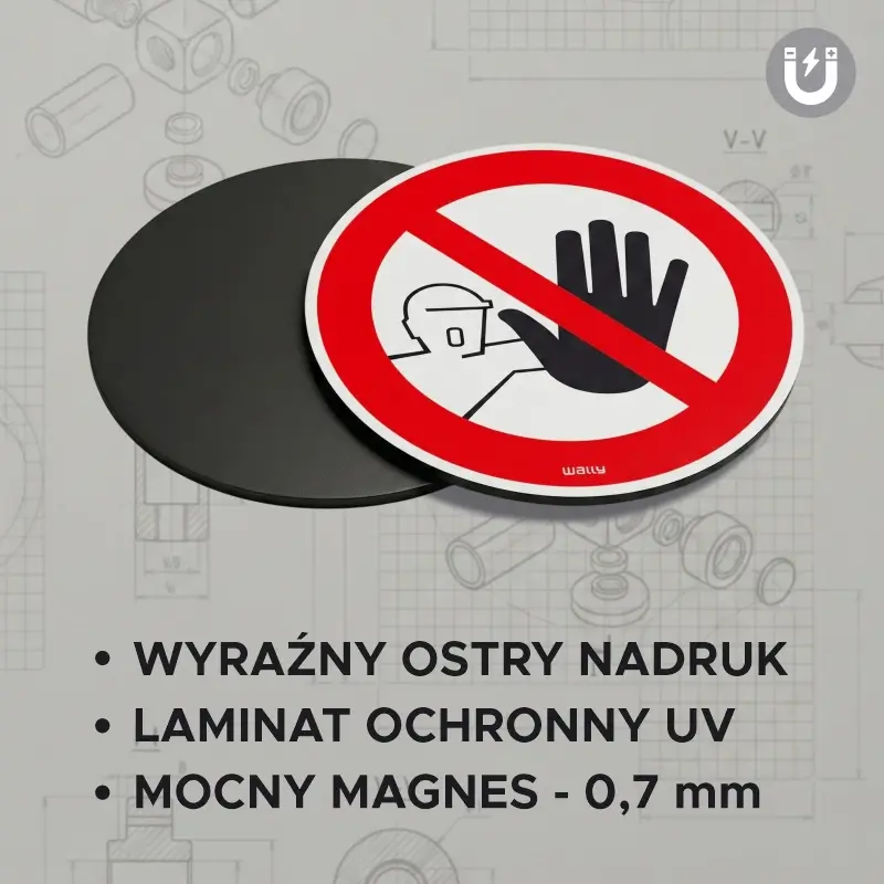 Precyzyjny druk ekosolwentowy magnetycznego znaku zakazu