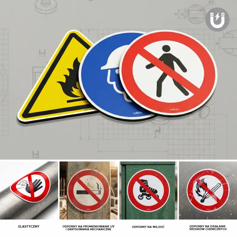 Ochronny laminat matowy na znaku magnetycznym
