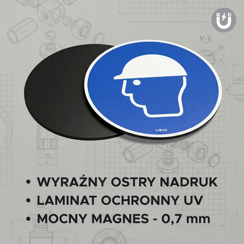 Wyraźny druk ekosolwentowy magnetycznego znaku nakazu